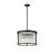 Z-Lite Carnaby Pendant, 5-Light, 18.25 In.W x 11.25 In.H, Matte Black/Clear Ribbed 7504P18-MB - alternate 2